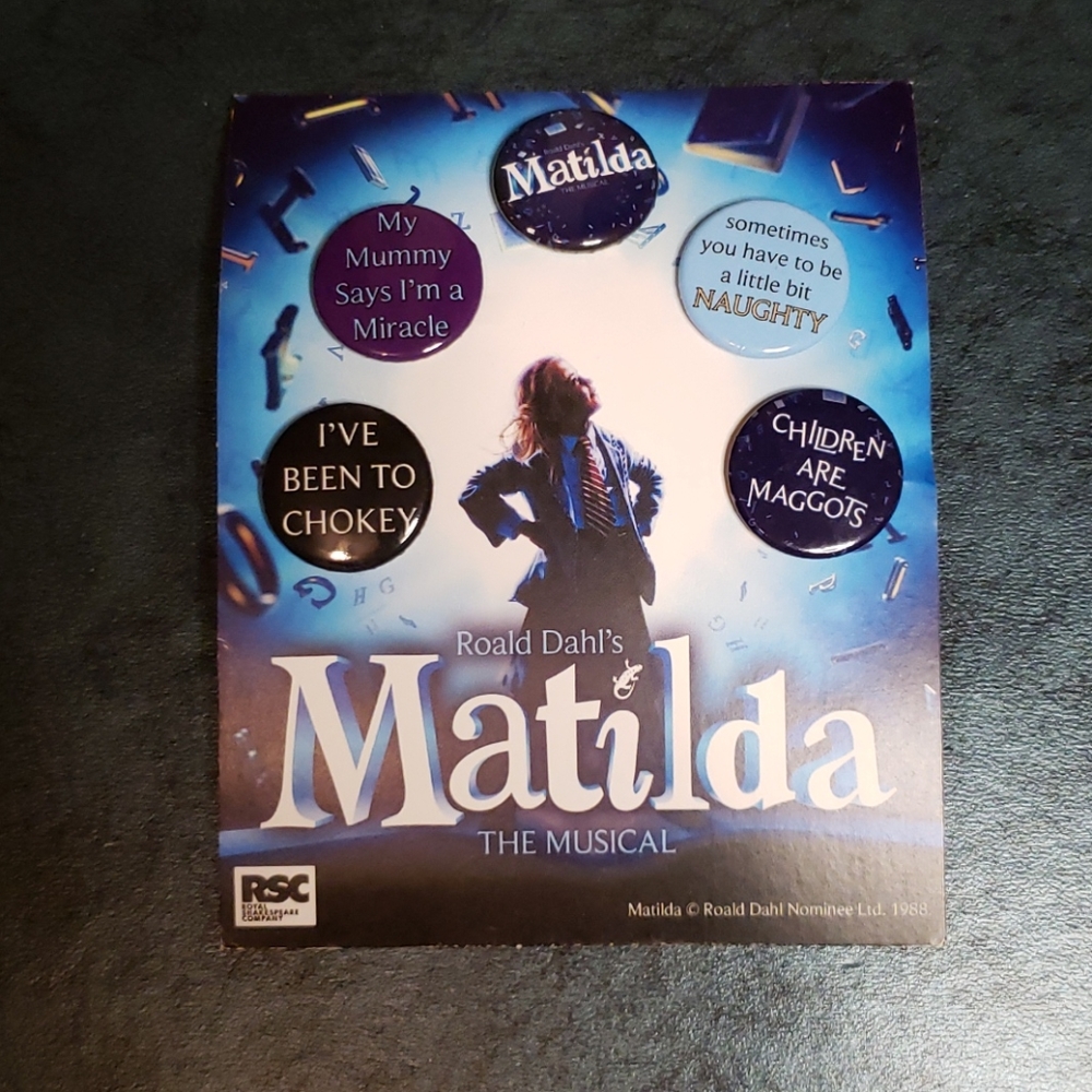 Broadway Matilda the Musical 5 Pin Set